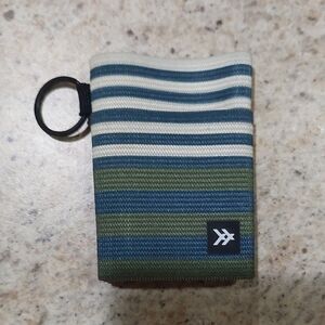 Striped Card Holder with Keyring